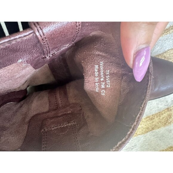 JOHNSTON & MURPHY Brown Leather Flat Ankle Boots Size 7 - Picture 6 of 7